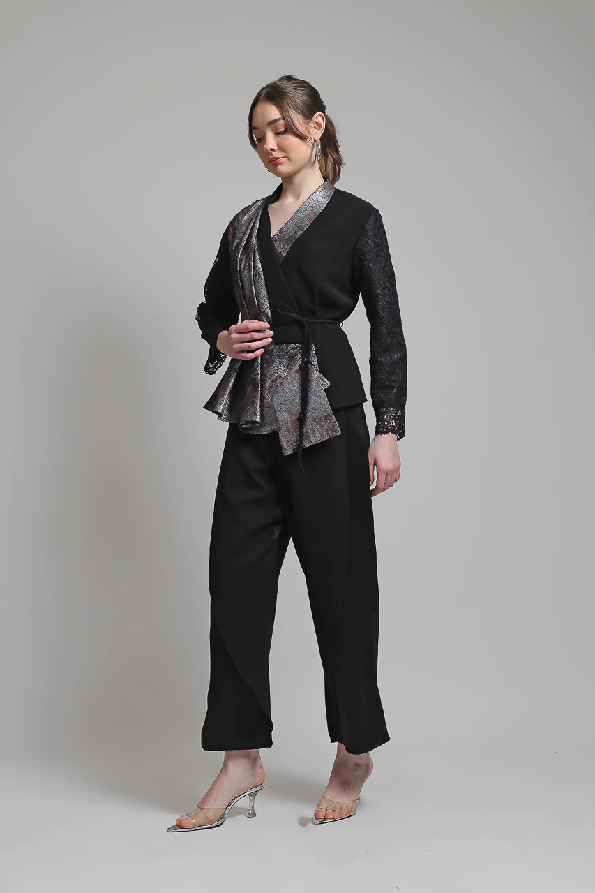 Bloom et Champs Kimono Erine Jacquard/Long Saten Pants