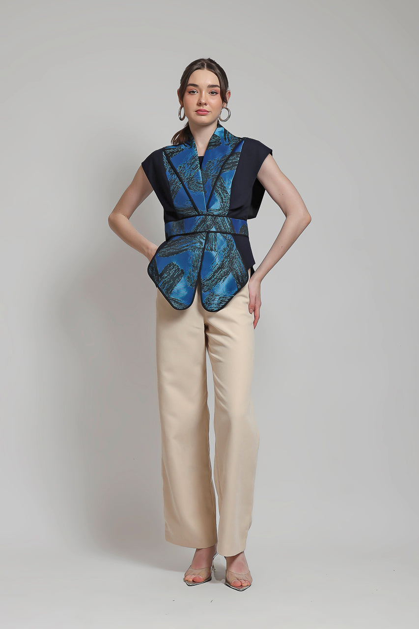 Bloom Et Champs Blazer Kipas Navy Electric|DT Pants Creme