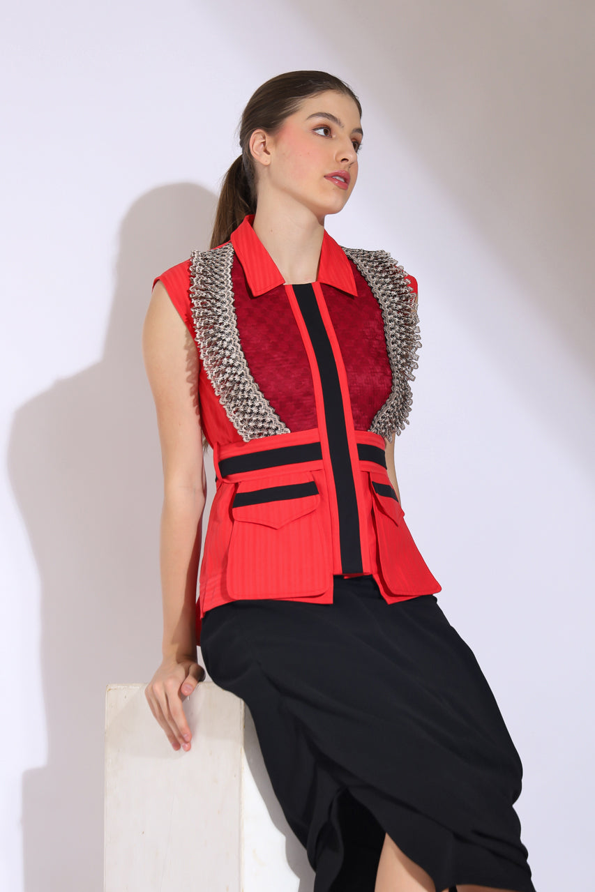 Bloom et Champs Kemeja Lingkar Merah