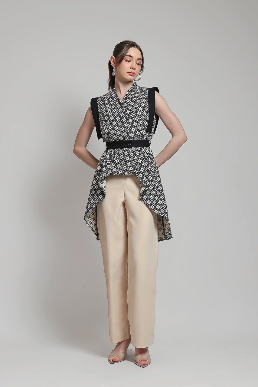 Bloom et Champs Top Buntut Bunga/ DT Pants Creme