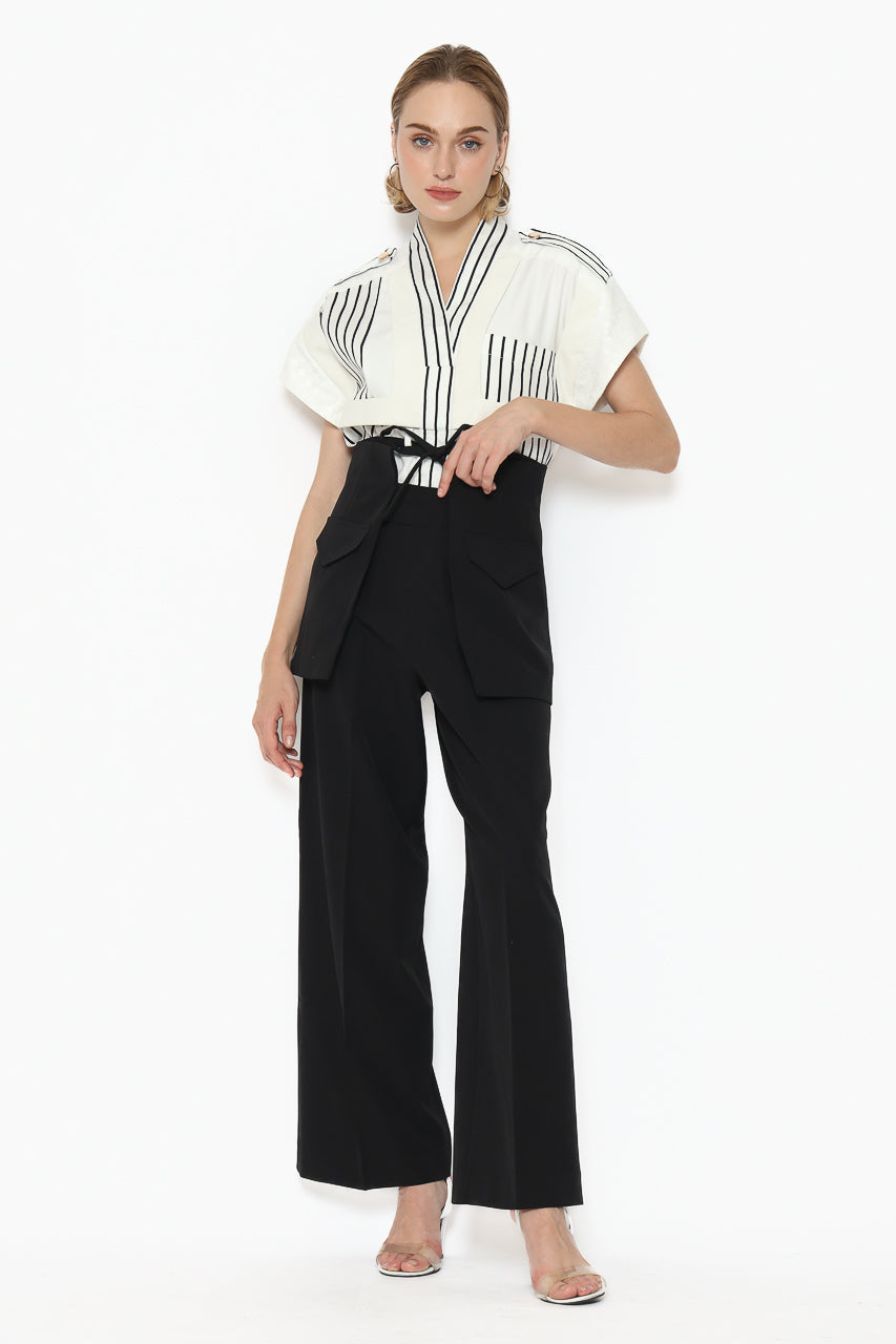 Bloom et champs Kemeja Salur Kombinasi