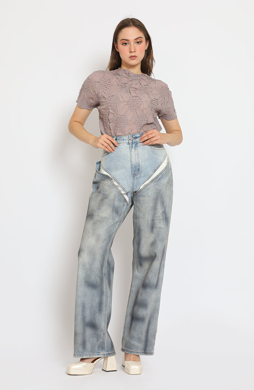 Bloom et Cotton Split Denim Pants