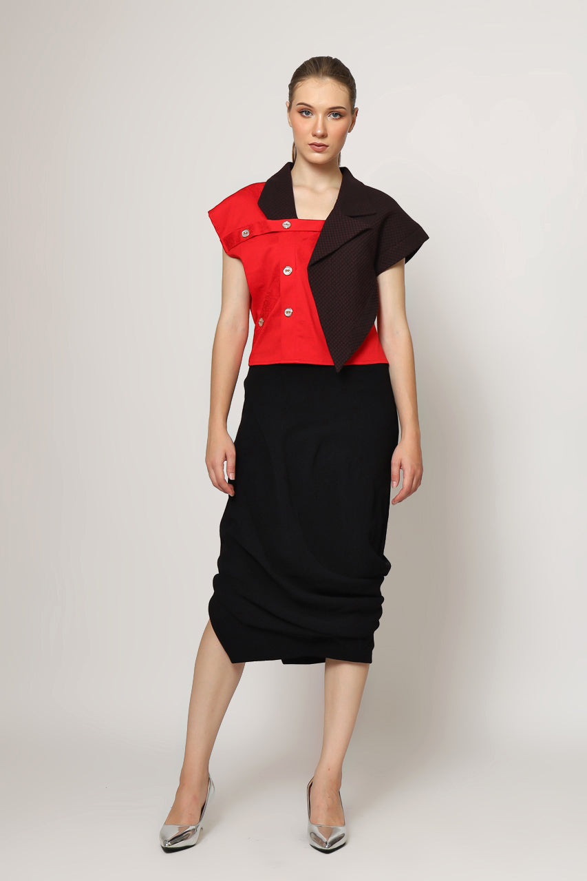 Bloom et Champs Top Lapel Merah