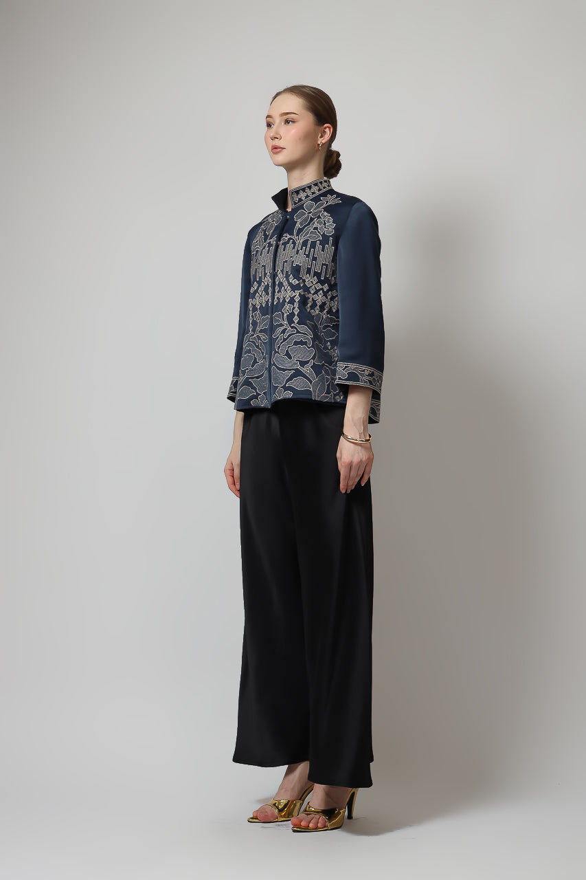 Bloom et Champs Blouse Bordir Navy