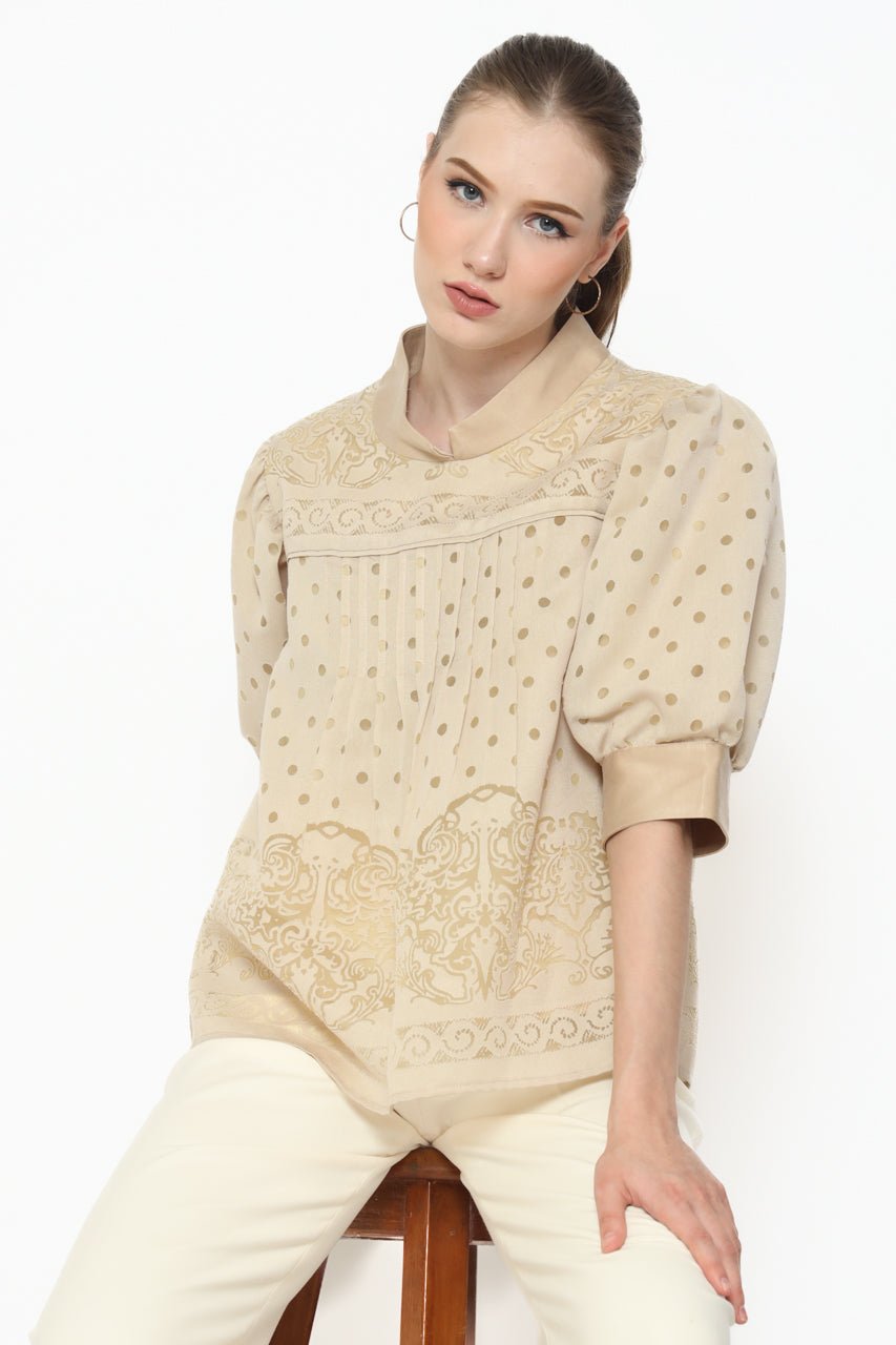 Bloom et Champs Kemeja Organza Krem