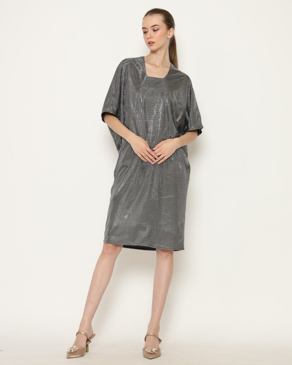 Bloom et Champs Dress Copper In Silver sparkle