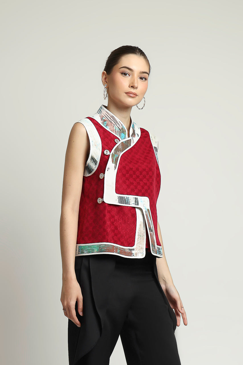 Bloom et Champs Sleeveless Shanghai Blouse