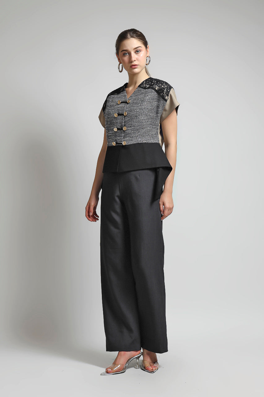 Bloom et Champs Top Tassel Jacquard Grey