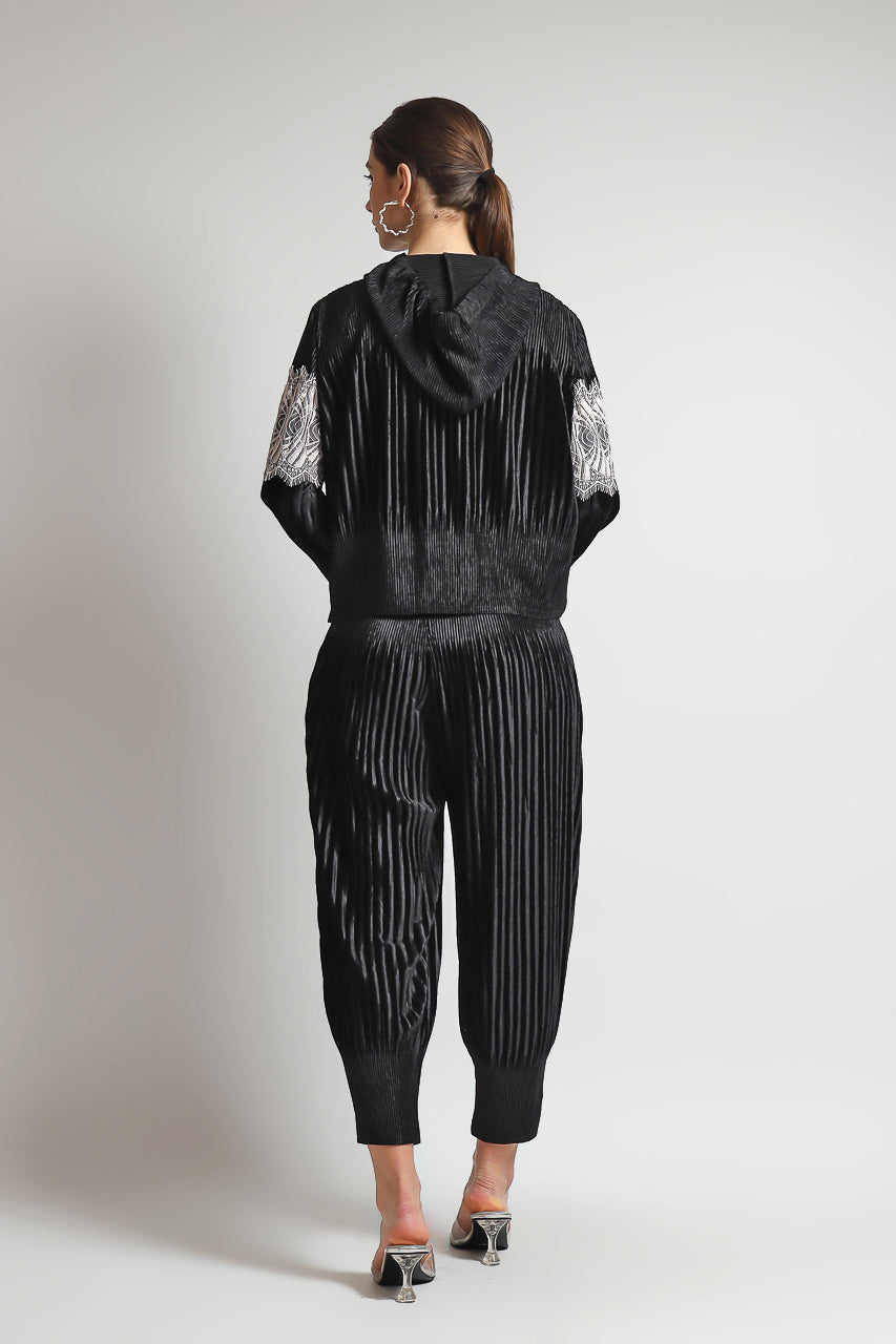 Bloom et Champs Casual Pleats Jacket and Velvet Pleats Pants