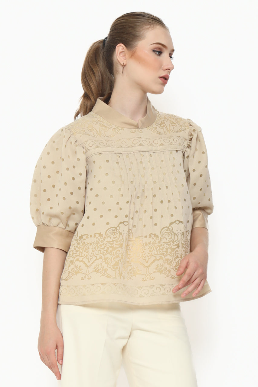 Bloom et Champs Kemeja Organza Krem