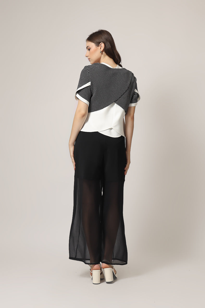 Bloom et Champs Collins Double Polka Top
