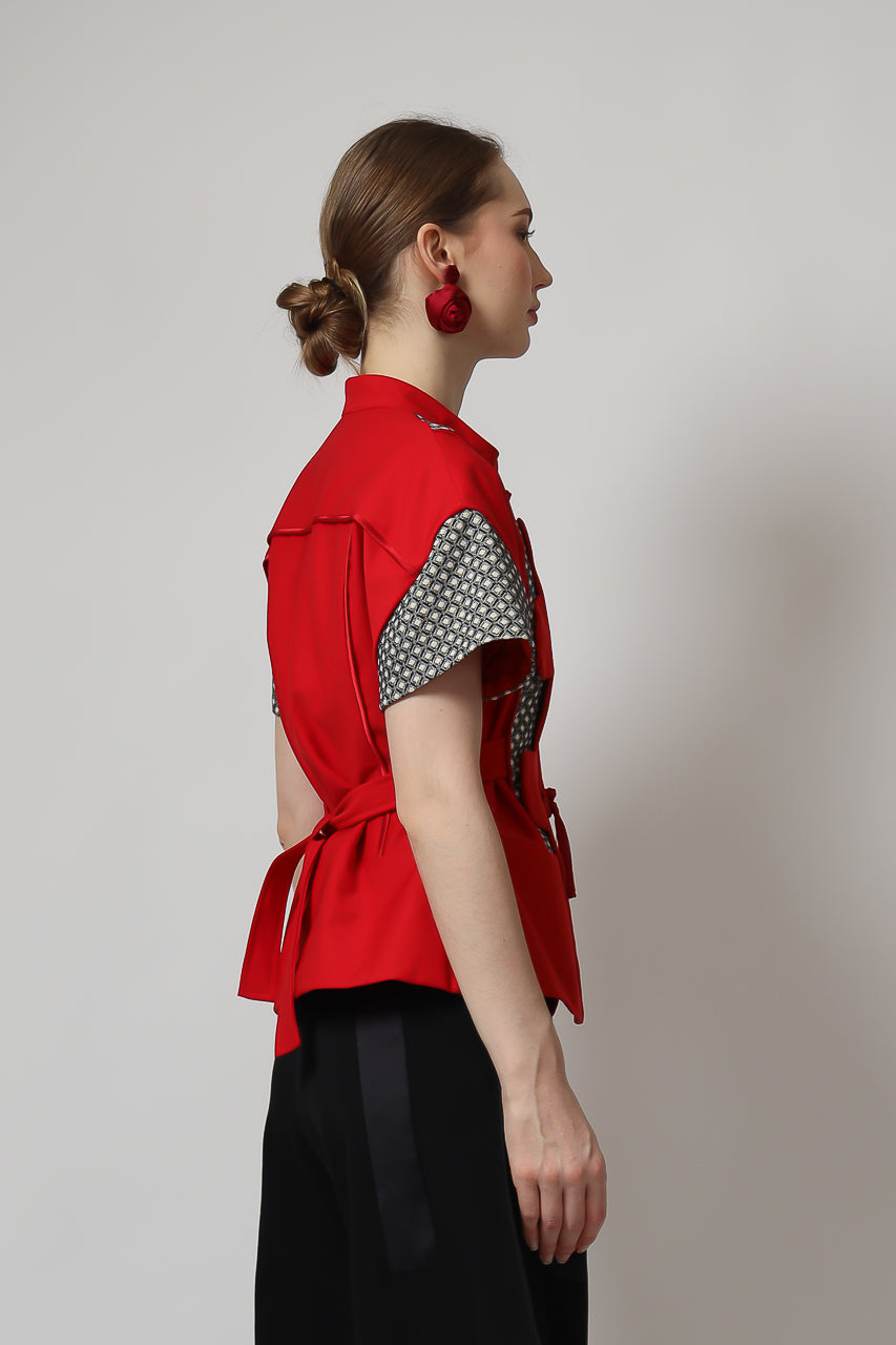 Bloom et Champs Clover Blouse in Red