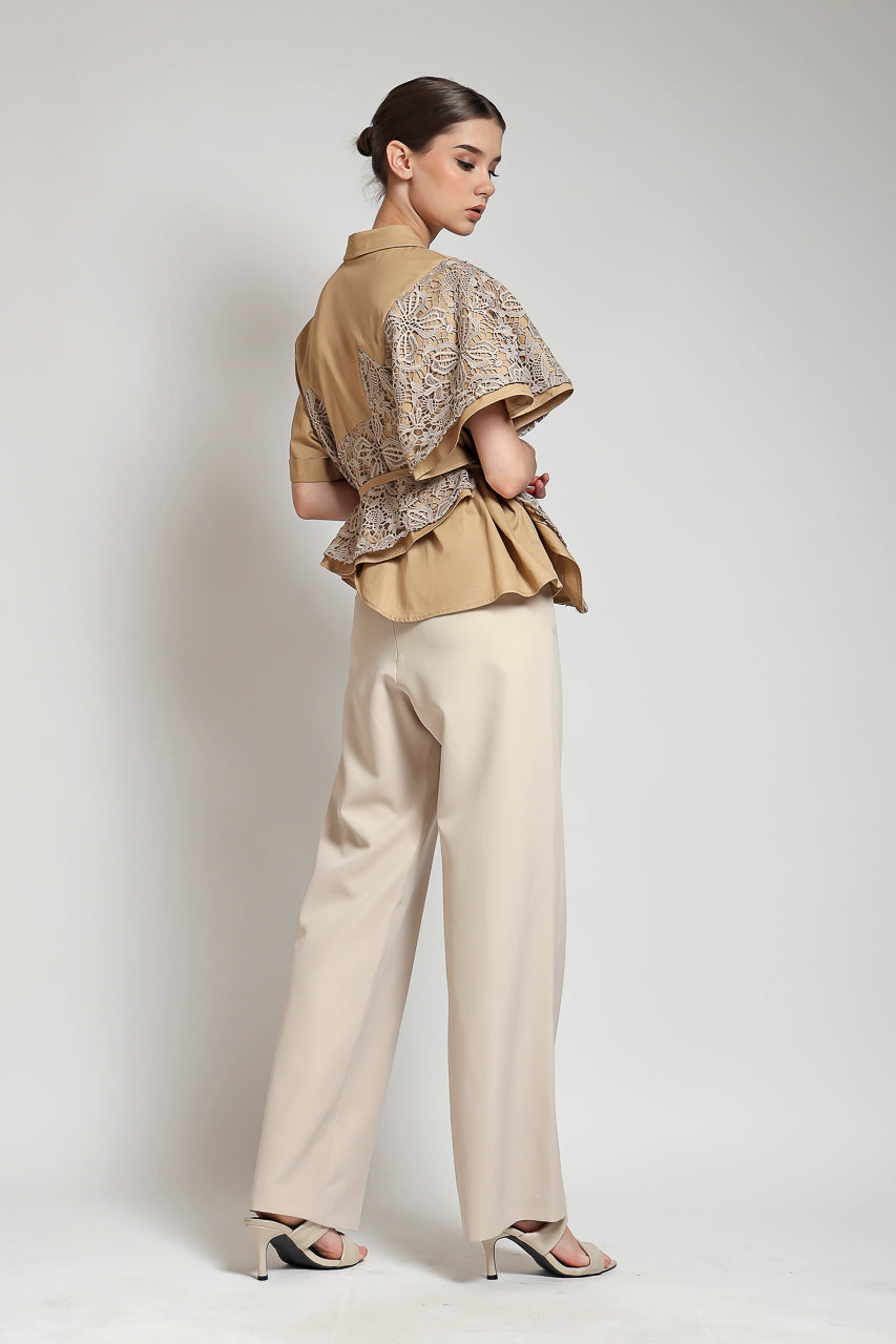 Bloom et Champs Mocha Lace Shirt