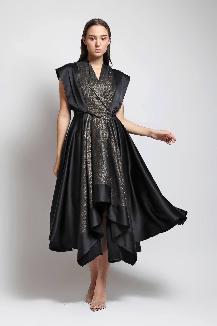 Bloom et Champs Dress Emas Lebar Rosa