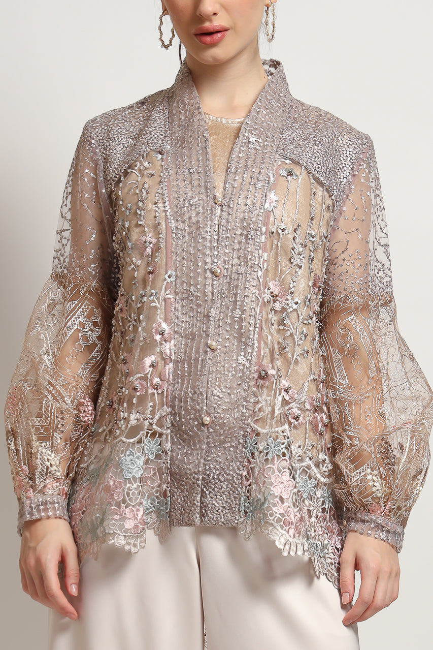 Bloom et Champs Kimono Kaftan KBY Pinkish with Elastic Saten Nude Pants