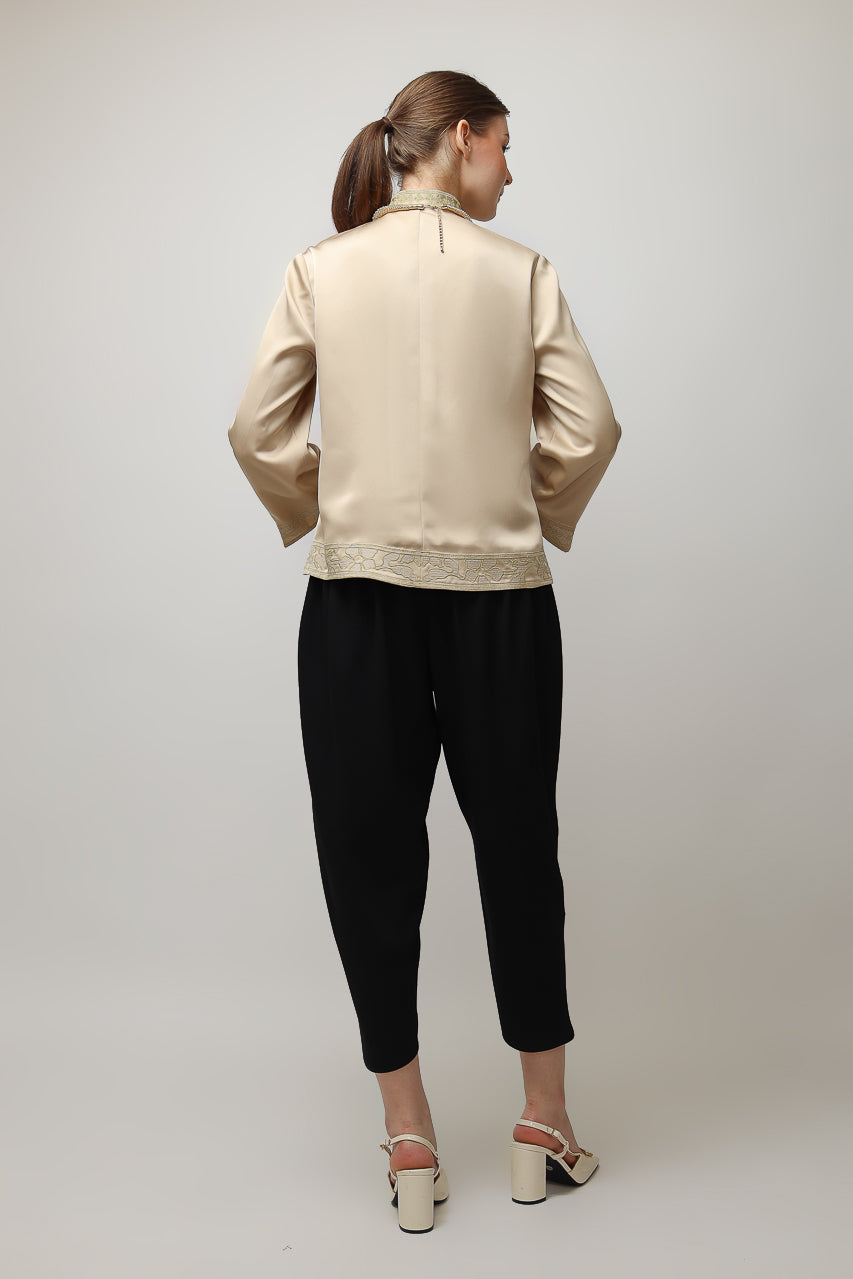 Bloom et Champs Blouse Bordir Gold Beige