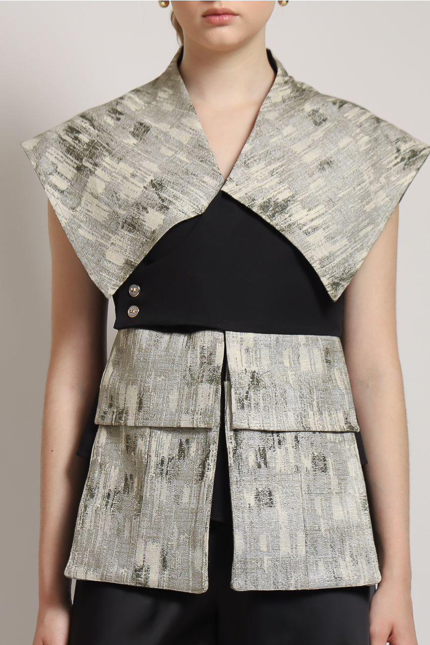 Bloom et Champs Selah Silver/Flare Saten Pants (Elastic Waist)