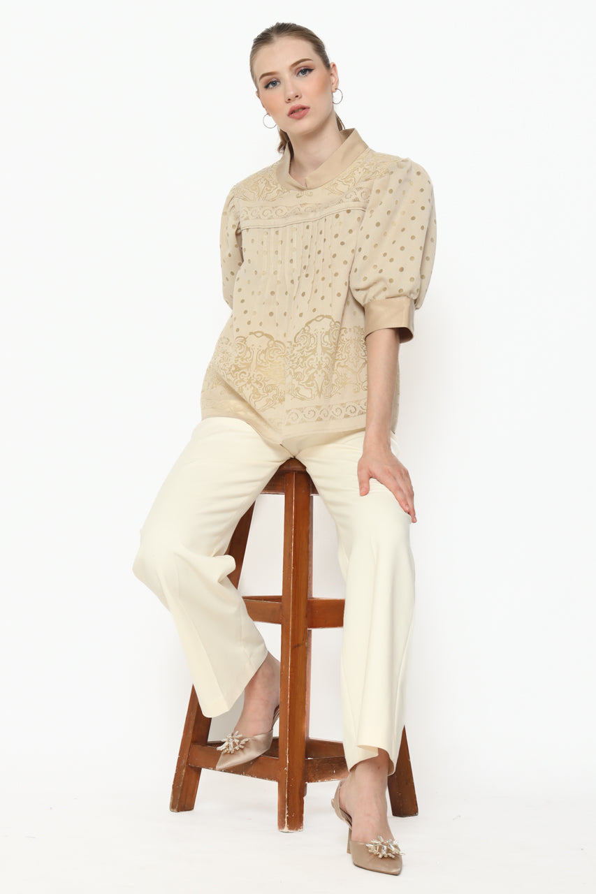 Bloom et Champs Kemeja Organza Krem