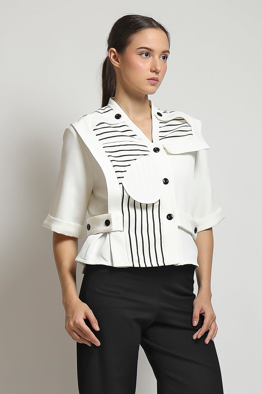 Bloom et Champs Kemeja Aksen Stripe