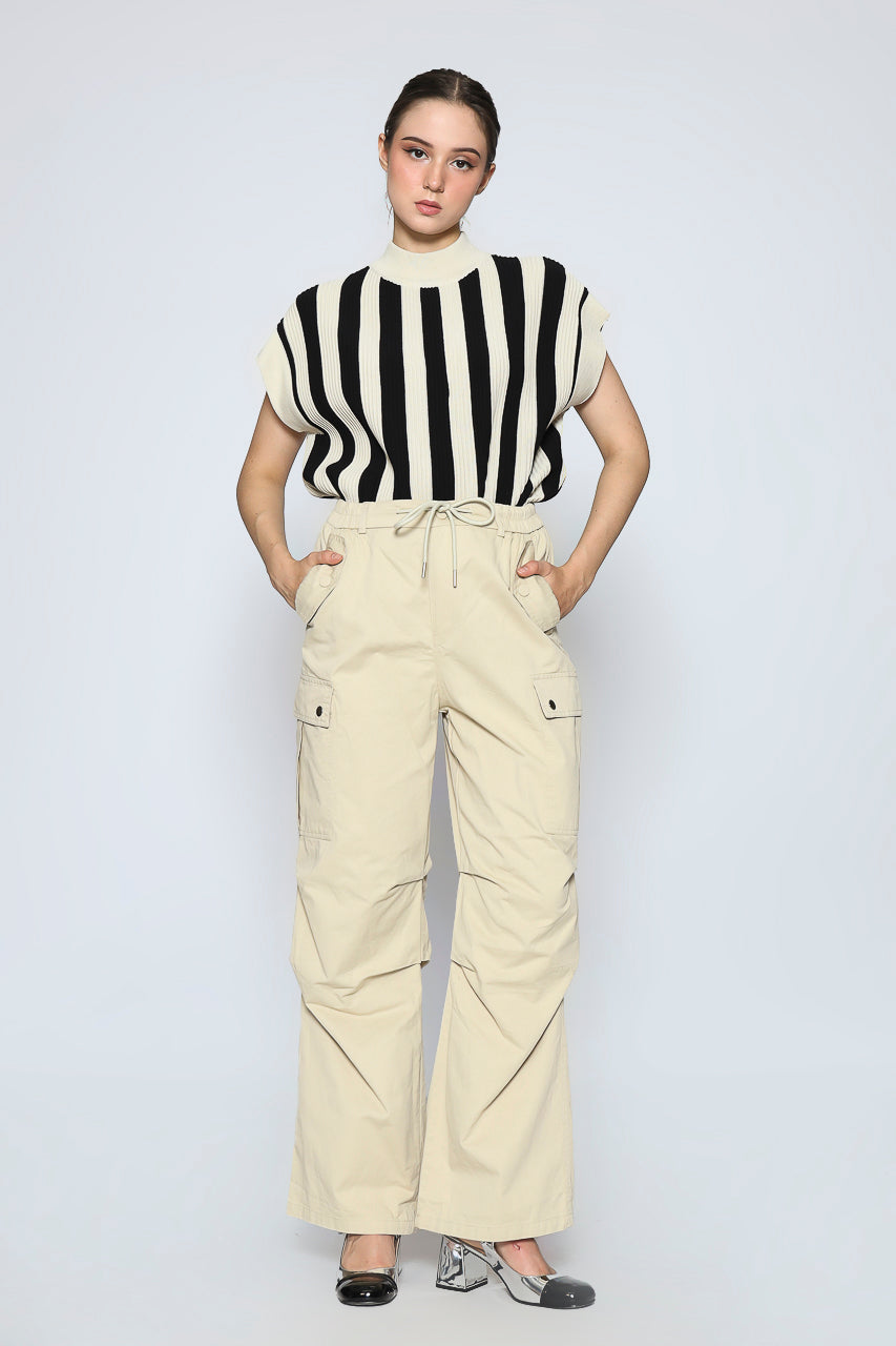 Bloom et Cotton Cargo Pants in Beige