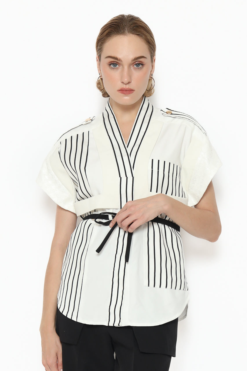 Bloom et champs Kemeja Salur Kombinasi