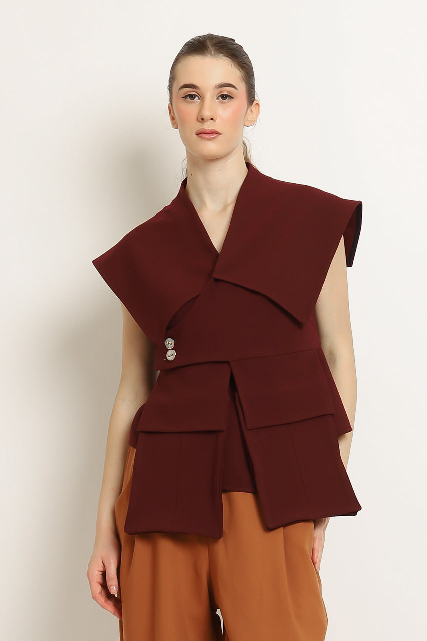 Bloom et Selah Top in Maroon