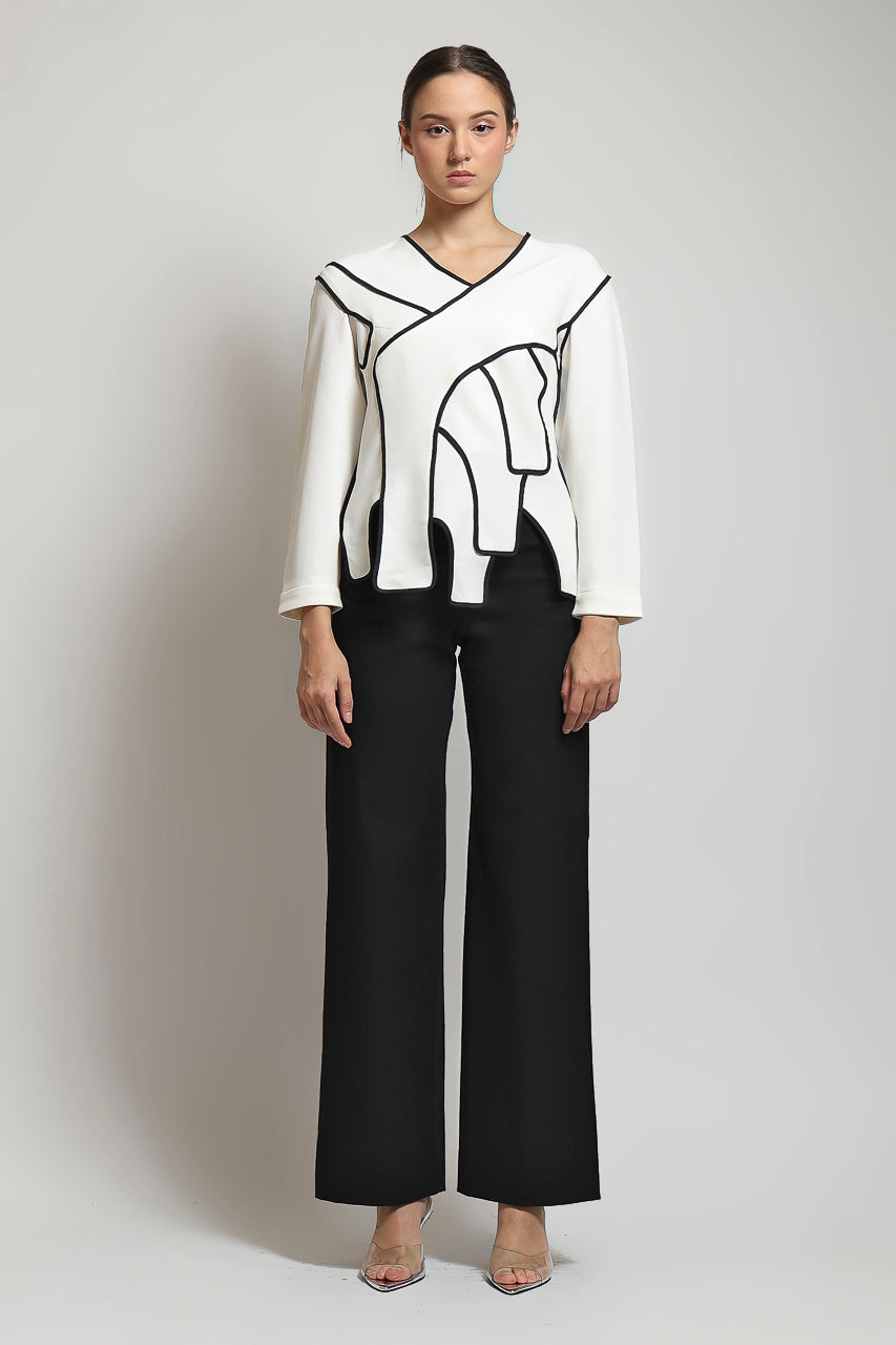 Bloom et Champs Top Assymetry Long Sleeved