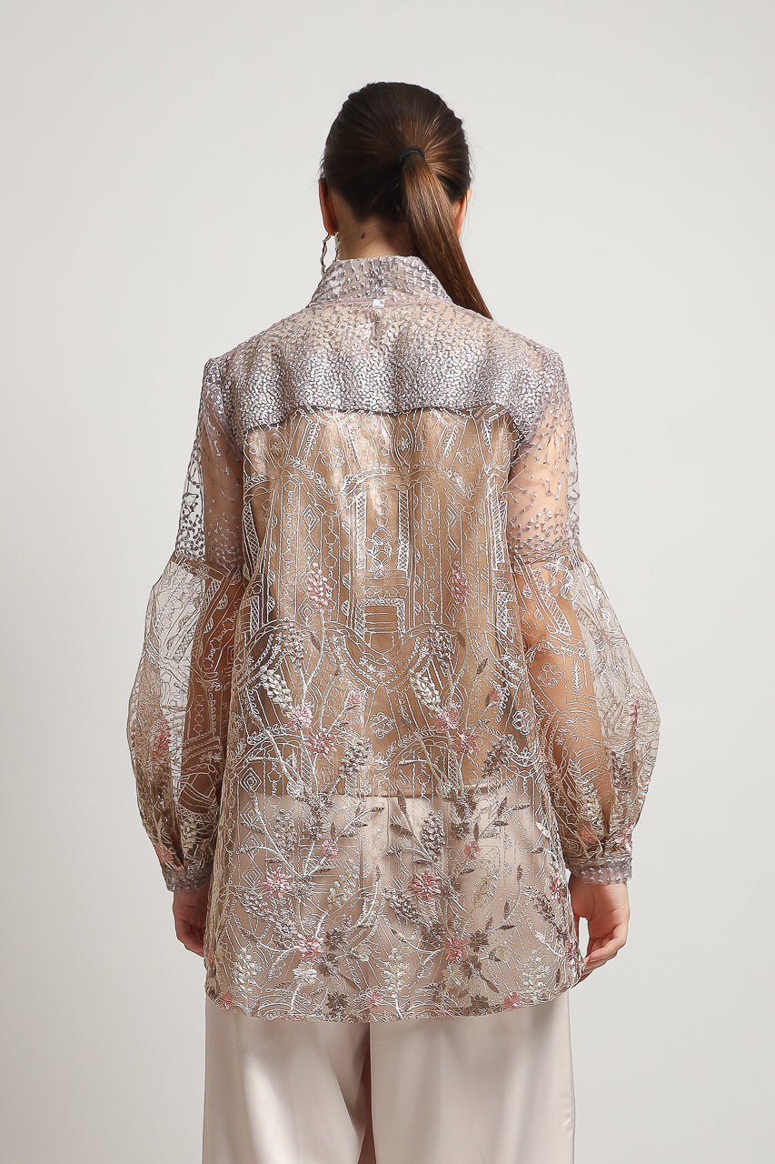 Bloom et Champs Kimono Kaftan KBY Pinkish with Elastic Saten Nude Pants