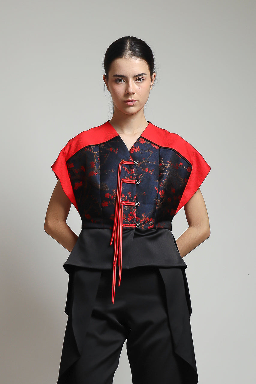 Bloom et Champs Tassel Top Jacquard