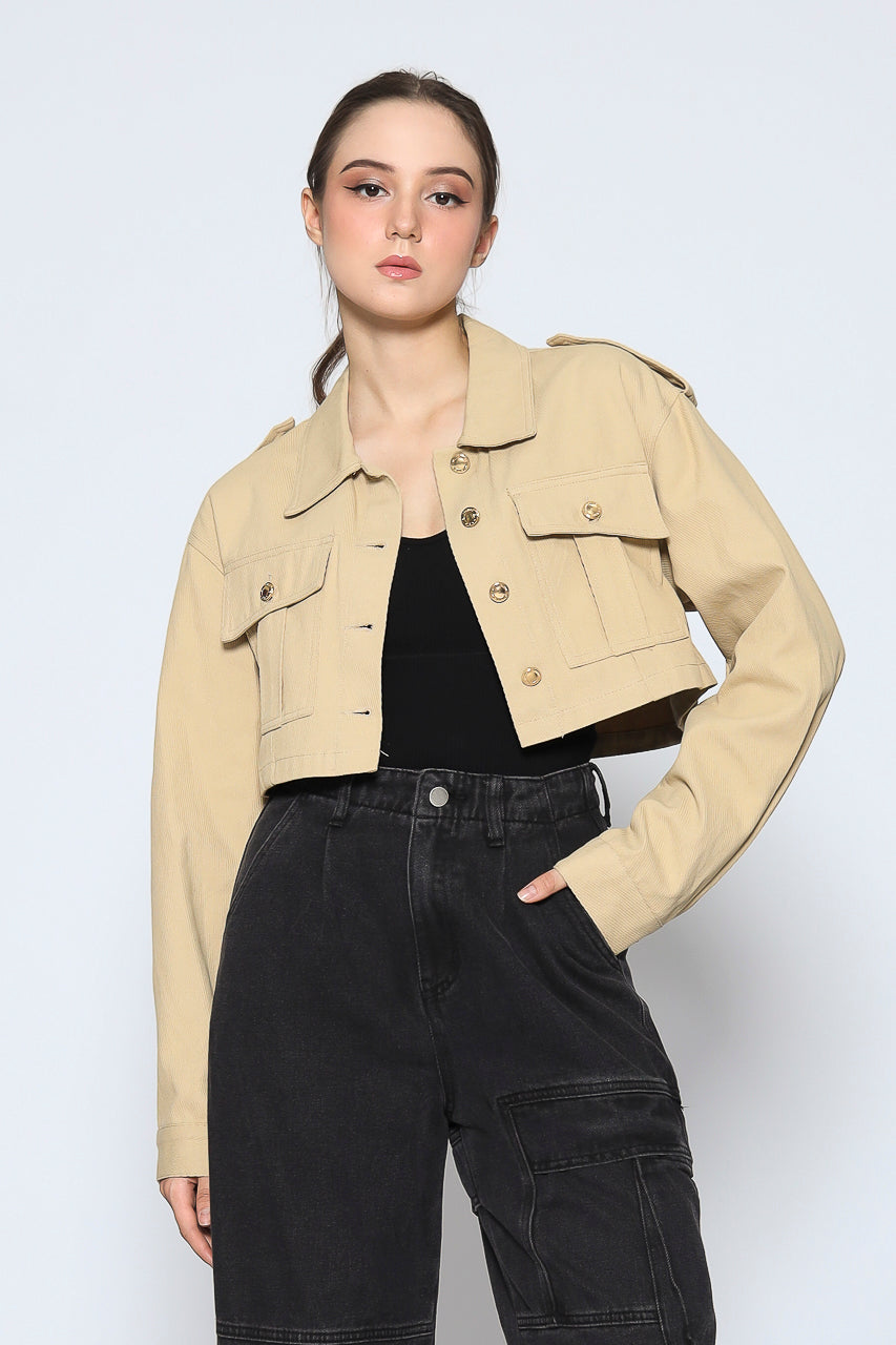 Bloom et Champs Beige Corduroy Jacket