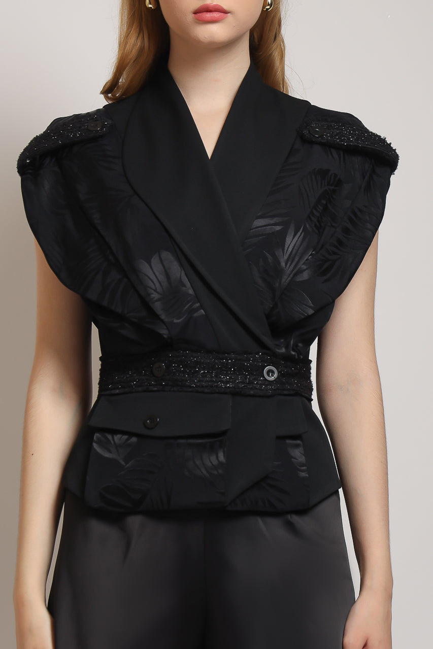 Bloom et Champs CoCo Saten Peplum Top/Flare Saten Pants