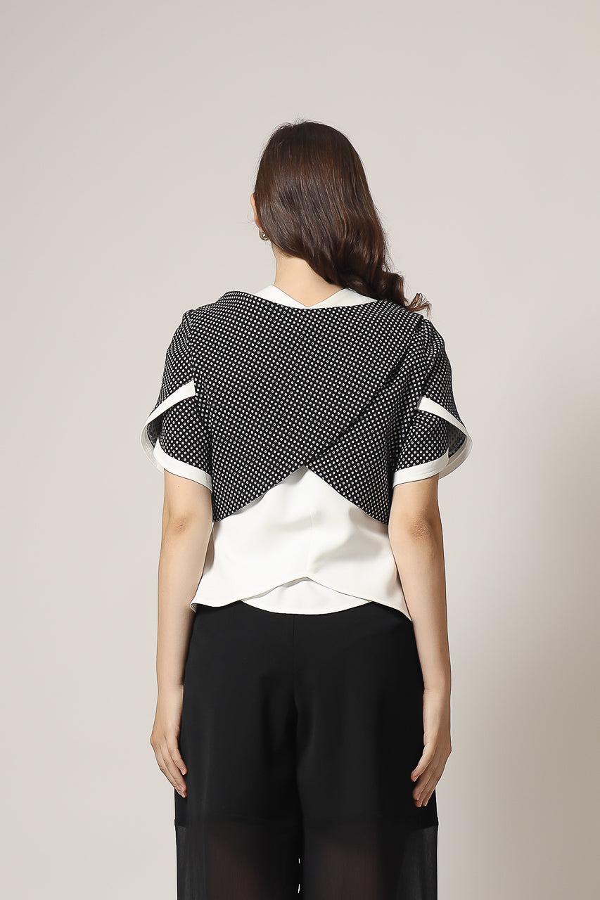 Bloom et Champs Collins Double Polka Top