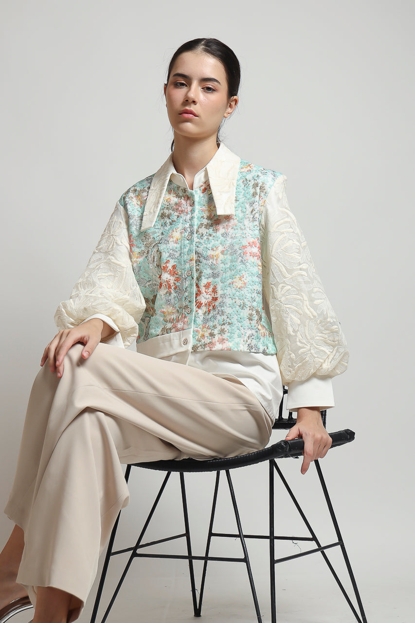 Bloom et Champs Tosca Lace Floral Shirt