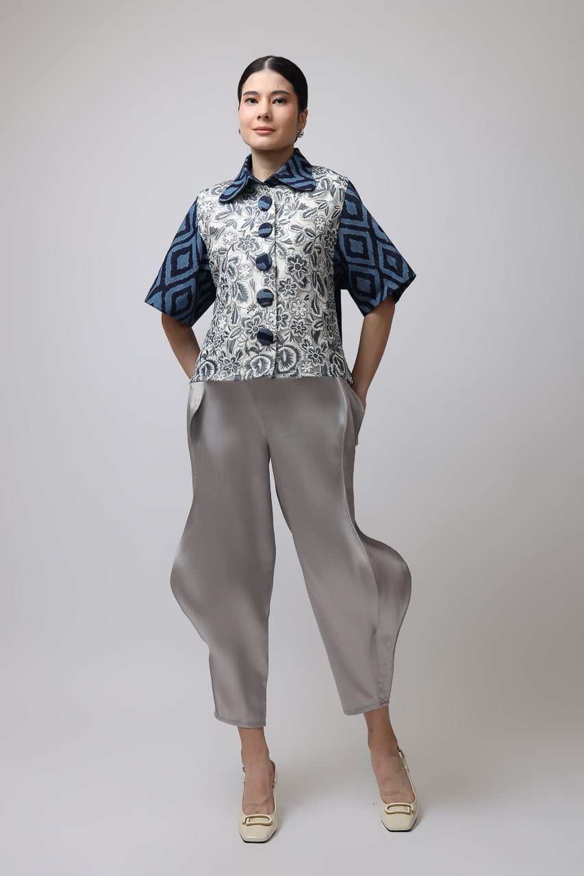 Bloom et Champs Denim Tribal Blouse/Doremi Silver Pants