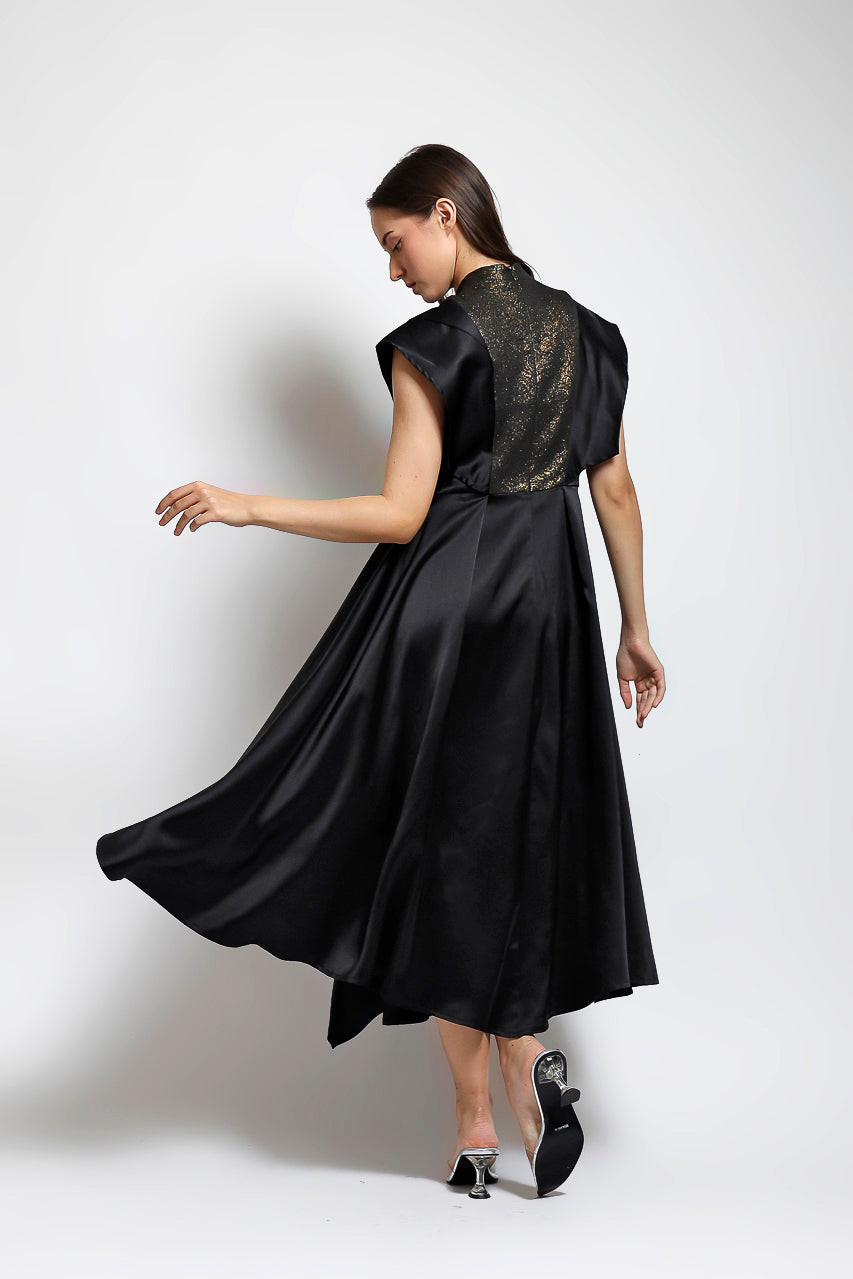 Bloom et Champs Dress Emas Lebar Rosa