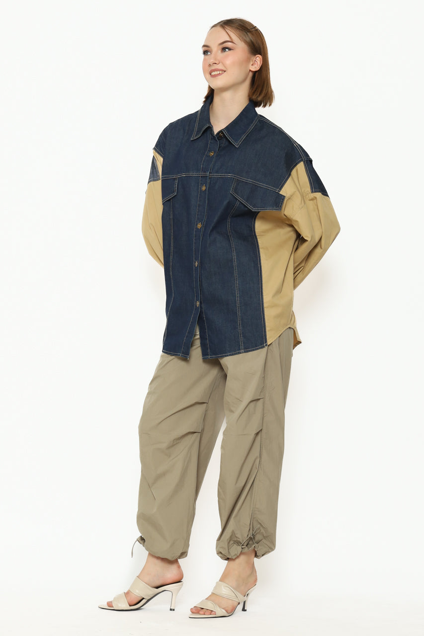 Bloom et Cotton Mocha Denim Shirt