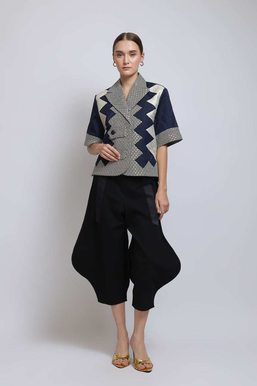 Bloom et Champs Blouse Jacquard Zigzag/Celana Terompet