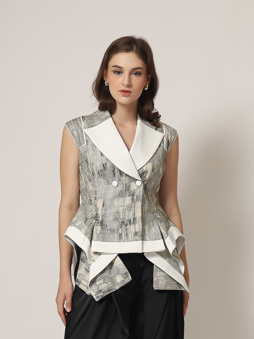 Bloom et Champs Vest Linen Abstrak