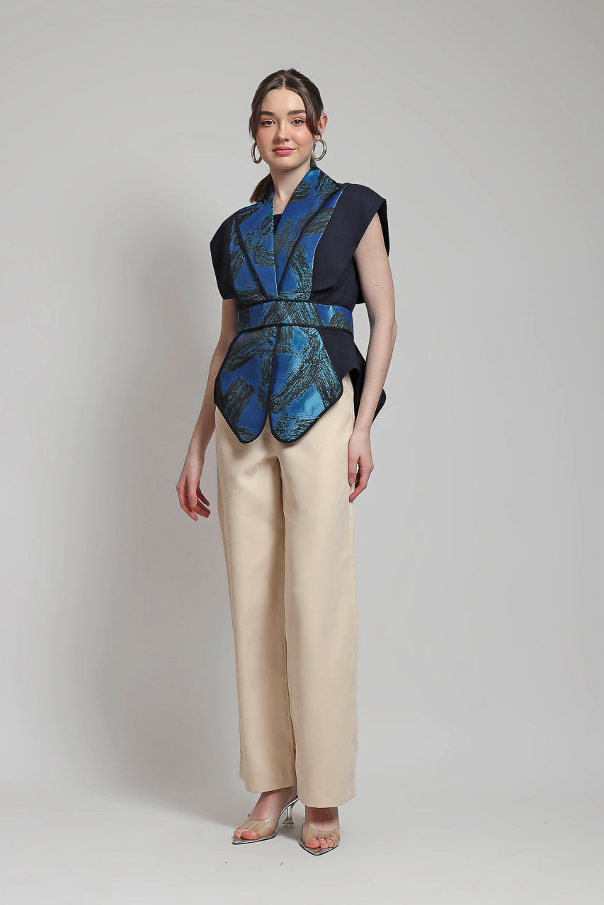 Bloom Et Champs Blazer Kipas Navy Electric|DT Pants Creme