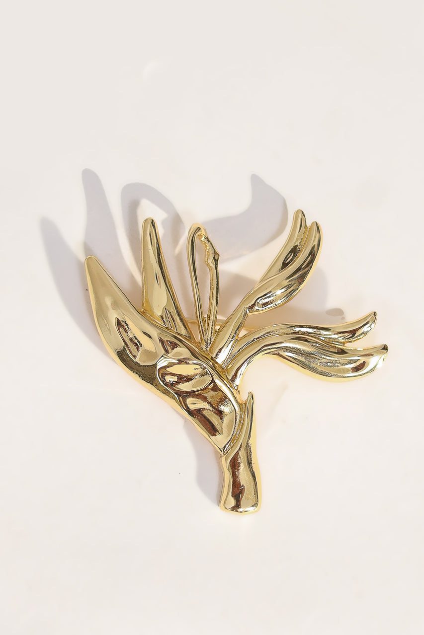Bloom Golden Collar Brooch