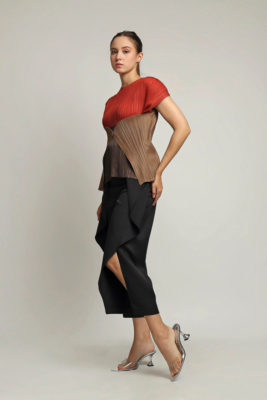 Bloom et Champs Three Tone Pleats