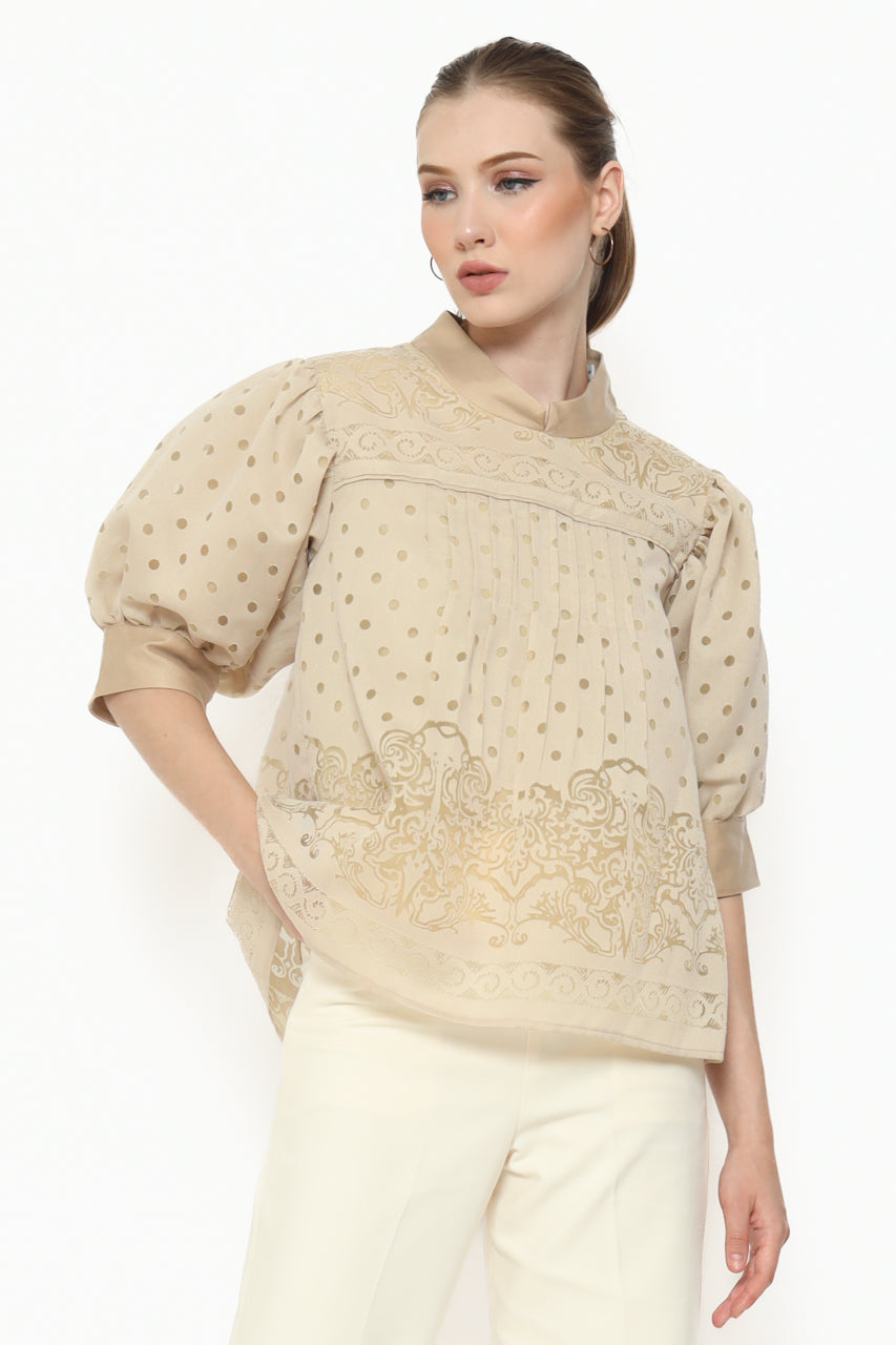 Bloom et Champs Kemeja Organza Krem