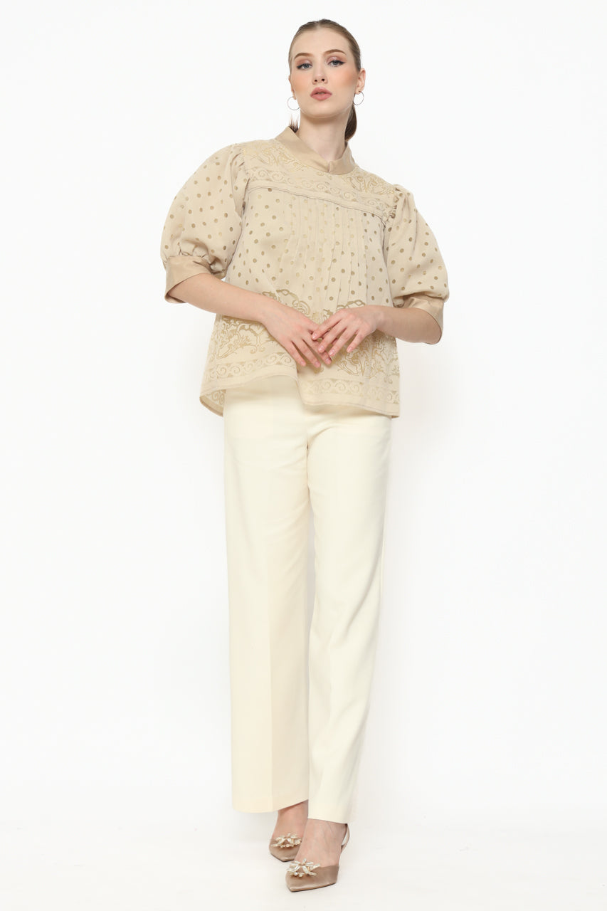 Bloom et Champs Kemeja Organza Krem