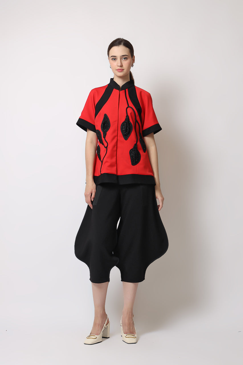 Bloom et Champs Red Lampion Blouse / Celana Terompet