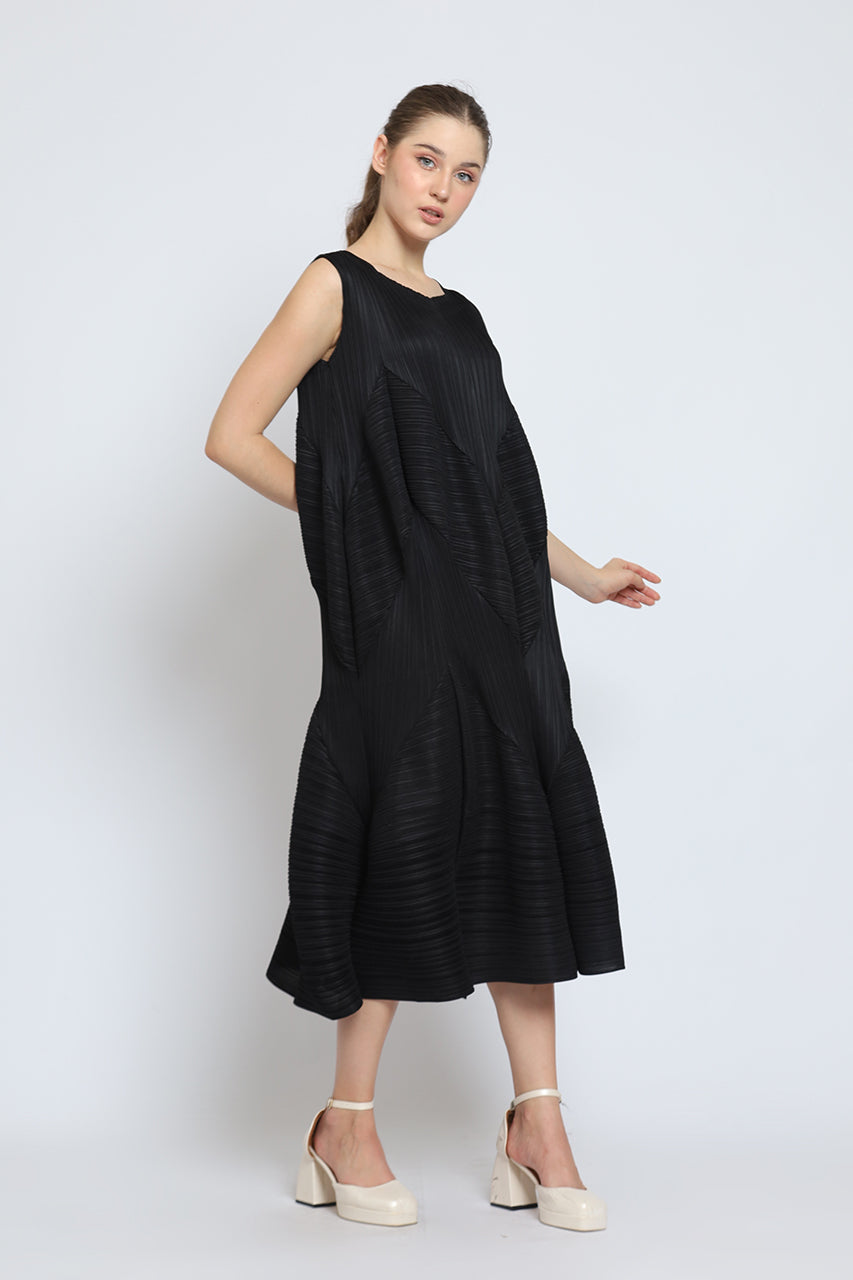 Bloom et Cotton Sleeveless Pleats Dress