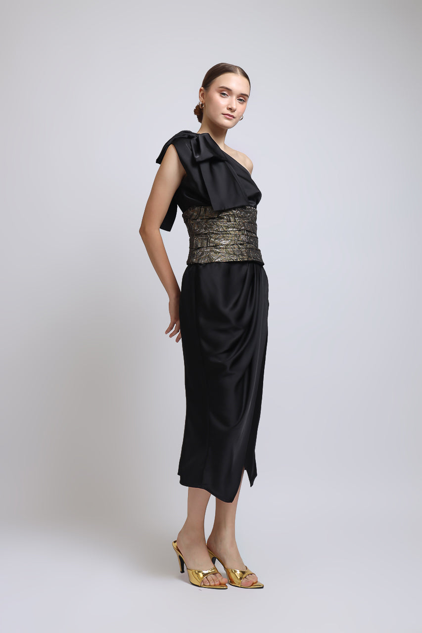 Bloom et Champs Dew Obi Dress Black