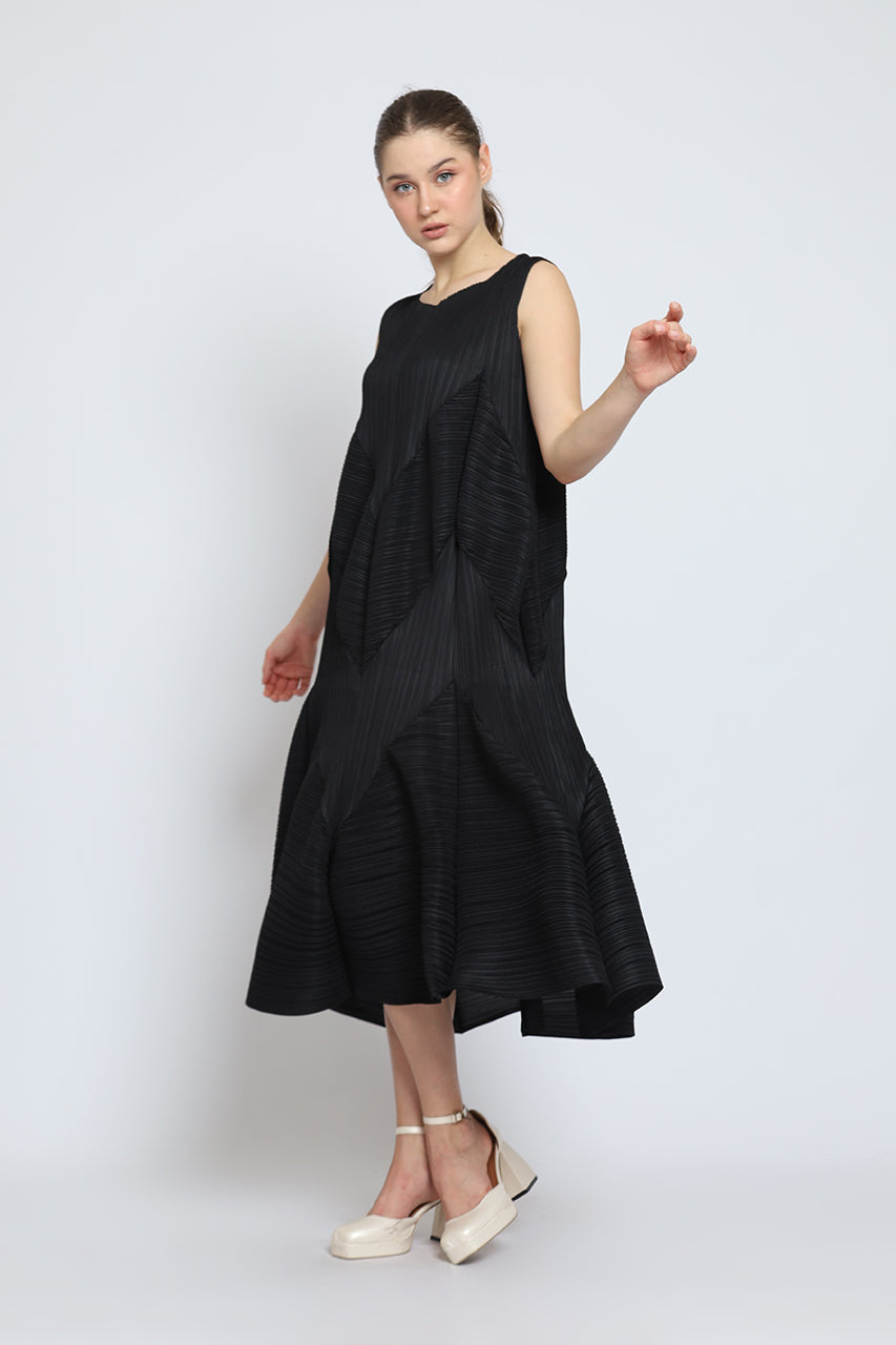 Bloom et Cotton Sleeveless Pleats Dress