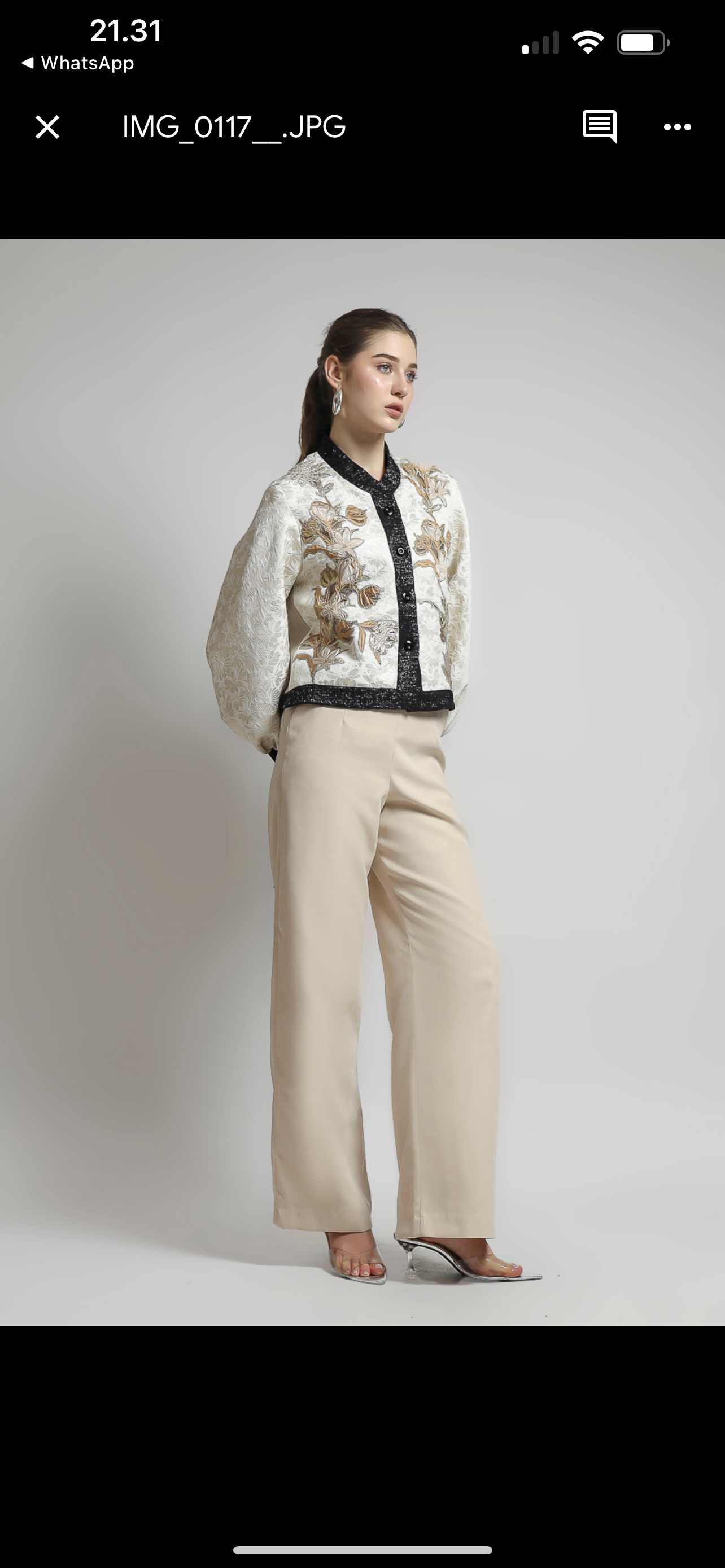 Bloom et Champs Blazer Jacquard Bordir Kembang