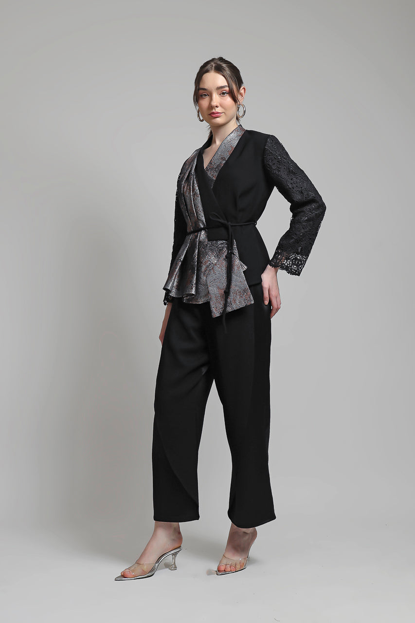 Bloom et Champs Kimono Erine Jacquard/Long Saten Pants