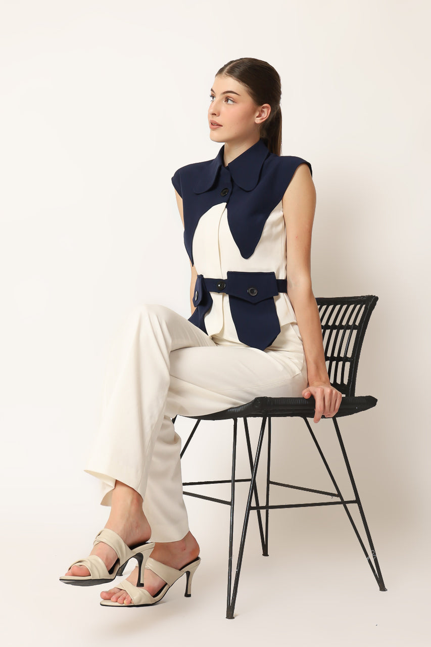 Bloom et Champs Top Segitiga Biru